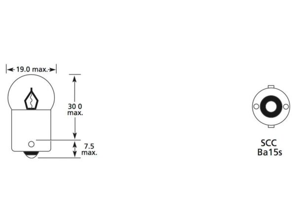 Pære R5W, 24V, 5W, BA15s (Kasse 1 stk.)