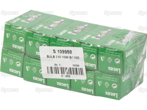 Pære R10W, 24V, 10W, BA15d (Kasse 1 stk.)