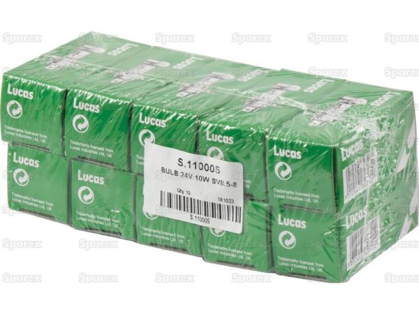 Pære24V, 10W, SV8.5 (Kasse 1 stk.)