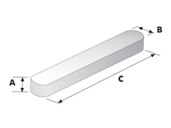 Kile, Dimension: 5mm x 5mm x 25mm (DIN or Standard No. DIN 6885A)