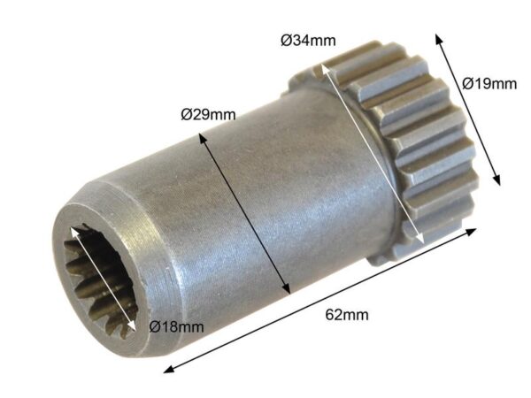 Kobling til hydraulikpumpe
