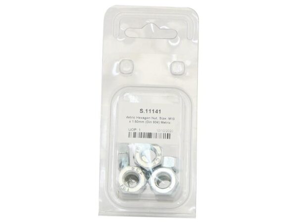 Møtrik, Størrelse: M10x1.50mm (DIN 934) Metric Coarse
