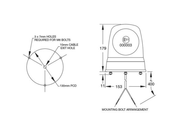 Rotorblink H1 (Bolt) (12-24V)