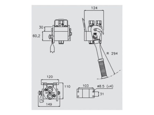 Multikobling - Hun - 1/2 BSP - 2P208G Serie