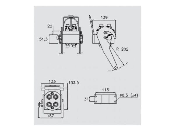 Multikobling - Han - M22 x 1.50 Millimeter - 2P506 Serie