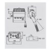 Faster Multikobling - 4 Porte 1/2'' Krop tommer x M22 x 1.50 Millimeter Han (Fixed Part) med 1 x Electric Clutch 3-pin