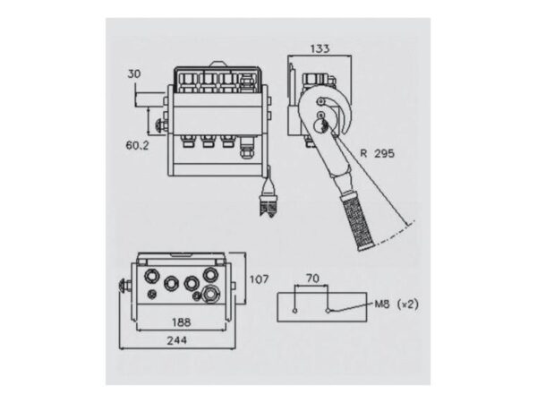 Faster Multikobling - 4 Porte 1/2'' Krop tommer x M22 x 1.50 Millimeter Han (Fixed Part) med 1 x Electric Clutch 3-pin