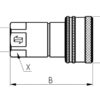 Faster Lynkobling Hun 1/4'' Krop tommer x 1/4'' BSP Hun