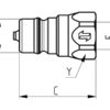 Faster Lynkobling Han 1/4'' Krop tommer x 1/4'' BSP Hun