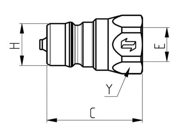 Faster Lynkobling Han 3/8'' Krop tommer x 3/8'' BSP Hun