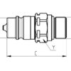 Faster Lynkobling Han 1/2'' Krop tommer x M26 x 1.50 Millimeter Han