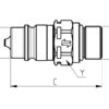 Faster Lynkobling Han 1/2'' Krop tommer x M26 x 1.50 Millimeter Han