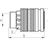 Faster Lynkobling Hun 1/2'' Krop tommer x M22 x 1.50 Millimeter Hun