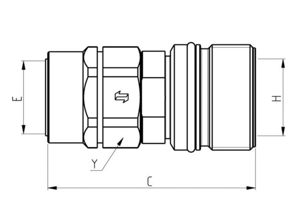 Skrue Kobling Hun 1/2'' - CVV