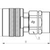 Skrue Kobling Han 1/2'' - CVV
