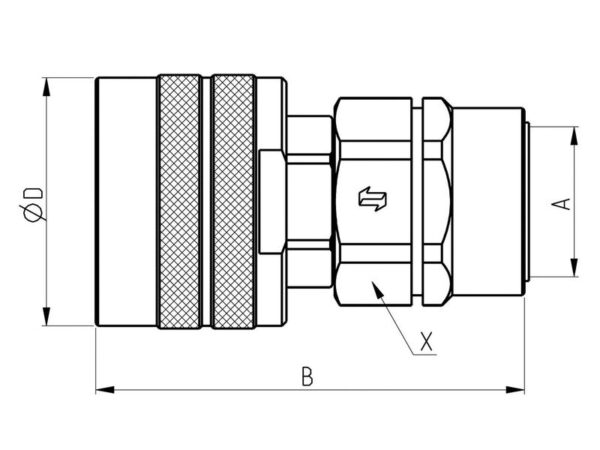 Skrue Kobling Han 1/2'' - CVV