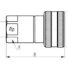 Faster Lynkobling Hun 1/4'' Krop tommer x 1/4'' BSP Hun