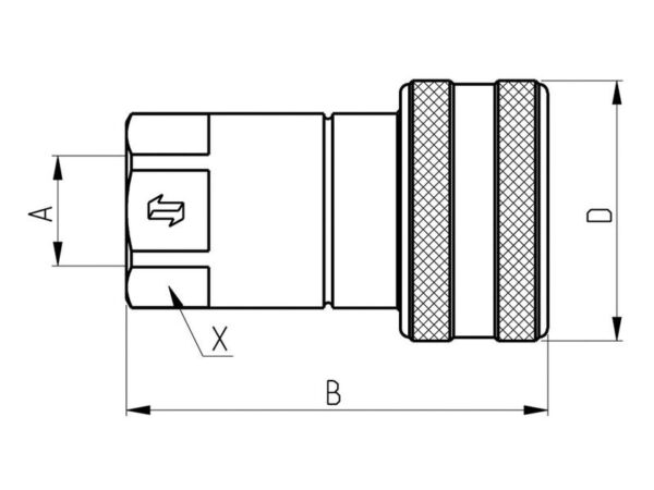 Faster Lynkobling Hun 3/4'' Krop tommer x 3/4'' BSP Hun