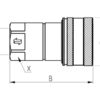Faster Lynkobling Hun 1/2'' Krop tommer x 1/2'' BSP Hun