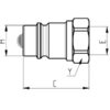 Faster Lynkobling Han 1/2'' Krop tommer x 1/2'' BSP Hun
