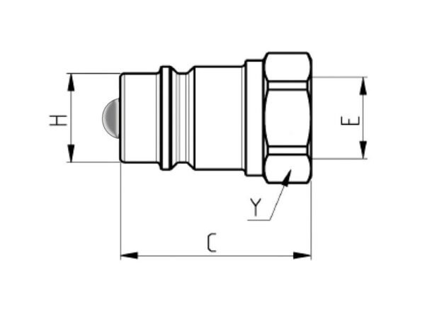 Faster Lynkobling Han 1/2'' Krop tommer x 1/2'' BSP Hun