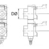 Olieopsamlingssystem Double unit 82mm spacing, with Yellow and Red Clips