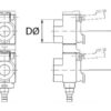 Olieopsamlingssystem Double unit 82mm spacing, with Yellow and Red Clips 45 Degrees