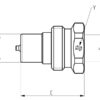 Lynkobling (Han) 1/2'' BSP Skruekobling - VV Serie