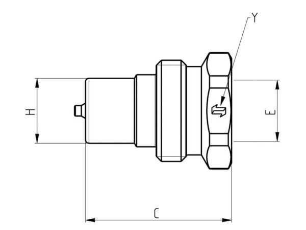 Lynkobling (Han) 1/2'' BSP Skruekobling - VV Serie