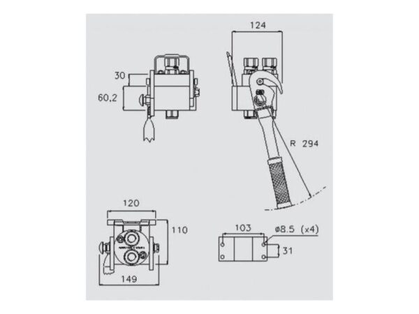 Multikobling - Hun - 1/2 BSP - 3P208 Serie