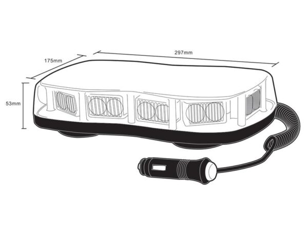 Lygtebjælke LED (magnet) (kl. 3)