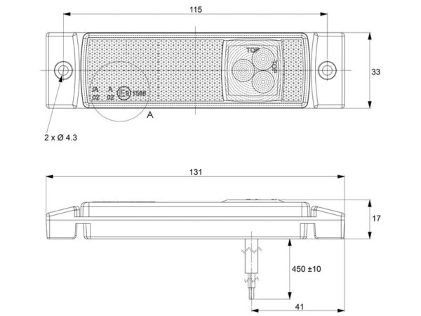Markeringslygte LED (hvid)