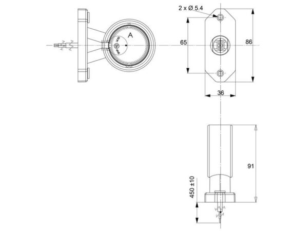 Markeringslygte LED (Rød / hvid)