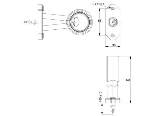 Markeringslygte LED (Rød / hvid)