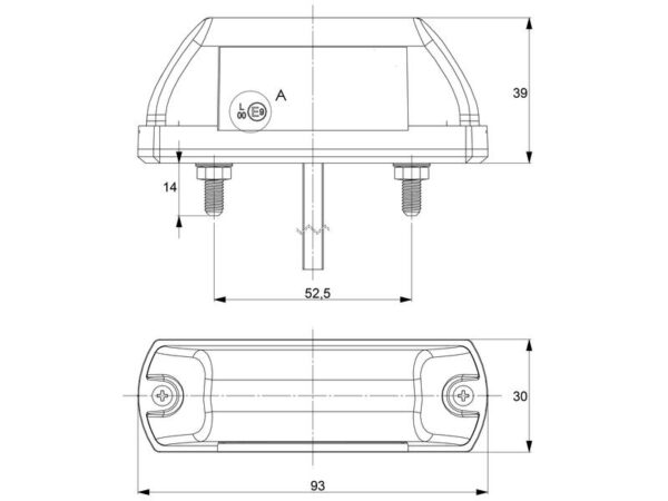Nummerpladelygte LED, 12-24V (Højre/Venstre)
