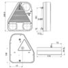 LED Baglygte, Funktion: 4, Brems / Bag / Blink / Tåge, Venstre, 12-24V