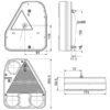 LED Baglygte, Funktion: 4, Brems / Bag / Blink / Bak, Højre, 12-24V