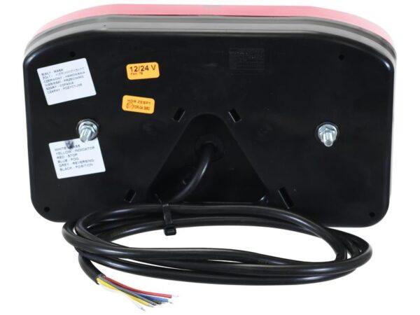 LED Baglygte, Funktion: 5, Brems / Bag / Blink / Tåge / Bak, Venstre, 12-24V
