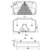 LED Baglygte, Funktion: 6, Brems / Bag / Blink / Tåge / Bak / Nummerplade, Venstre, 12-24V
