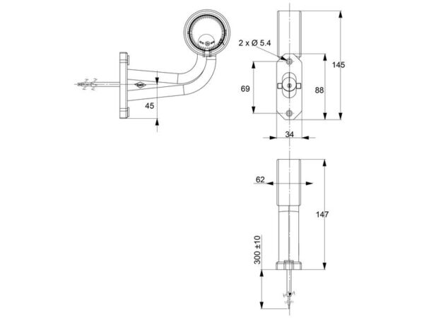 Markeringslygte LED (Rød / hvid)