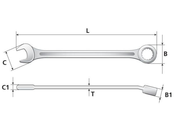 Ring-/Gaffelnøgle 25mm