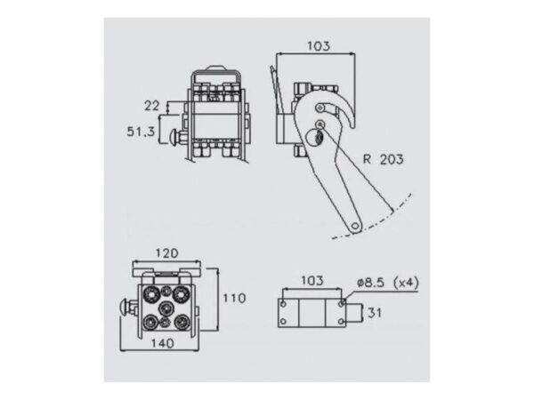 Multikobling - Han - 9/16 UNF - 3P5065 Serie