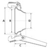 Lukkebeslag - 6'' (150mm) (galvaniseret)