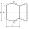 Blændkugle m/lukkebeslag - Han - 5'' (120mm) (galvaniseret)