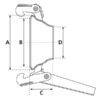 Blændkugle m/lukkebeslag - Hun - 4'' (100mm) (galvaniseret)