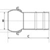 Kobling m/slangestuds og lukkebeslag - Han 4'' (100mm) x4'' (100mm) (galvaniseret)