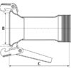 Kobling m/gevind - Hun 6'' (150mm) x 6'' (galvaniseret)