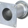 Kobling m/flange og lukkebeslag - Han 4'' (100mm) x (100mm) (galvaniseret)