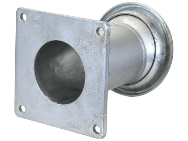 Kobling m/flange og lukkebeslag - Han 4'' (100mm) x (100mm) (galvaniseret)
