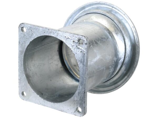 Kobling m/flange og lukkebeslag - Han 6'' (150mm) x (150mm) (galvaniseret)